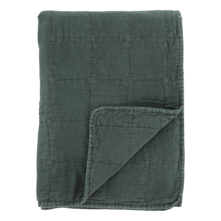 Chic Quilted Blanket - Forest Green