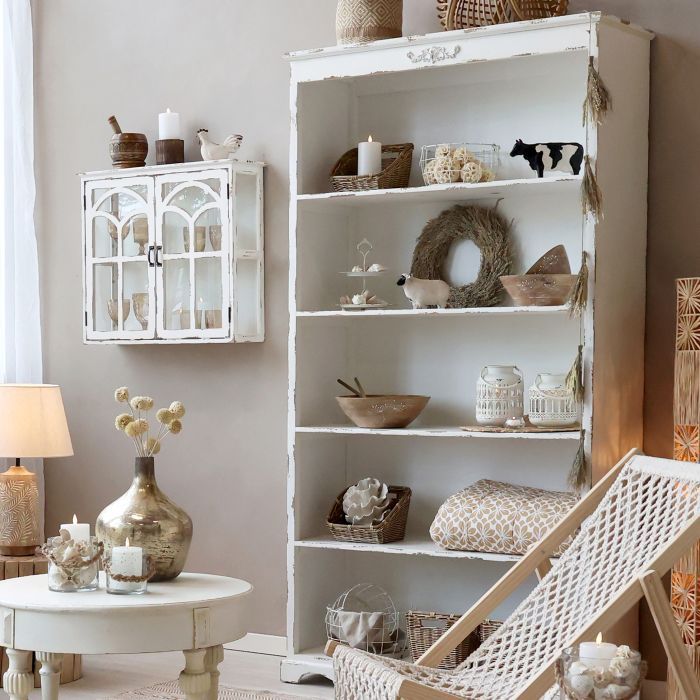 Parlour Antique Cream Shelving Unit