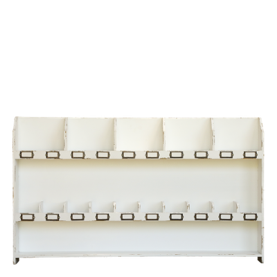 Gwen Antique Cream Sorting Wall Shelf Unit
