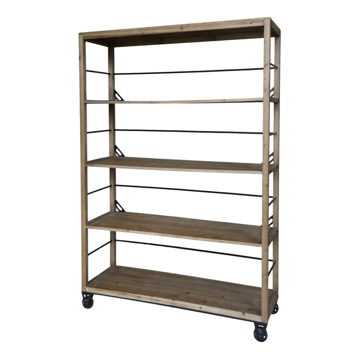 Snowdon Wide Shelving Unit on Wheels