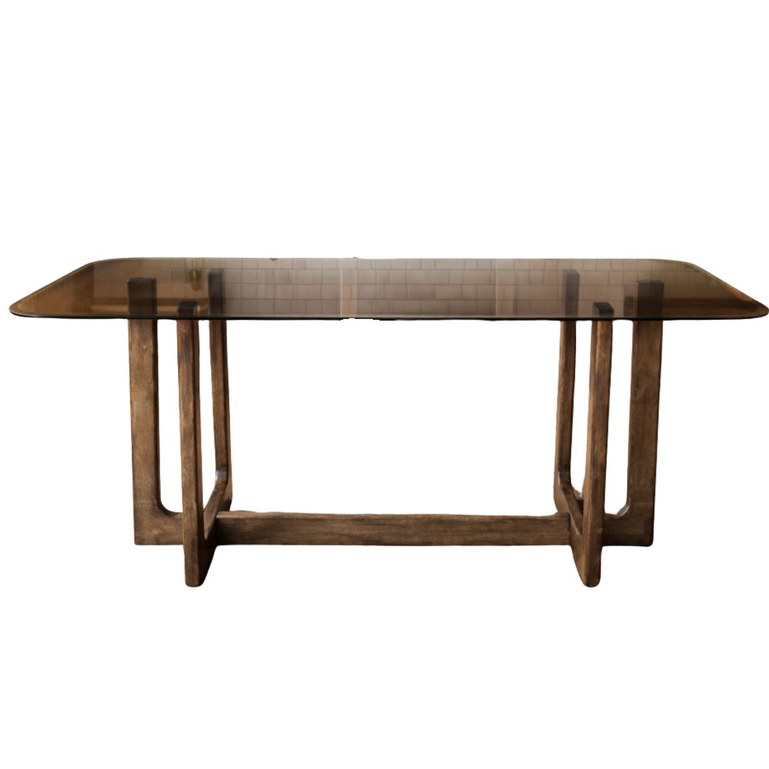 Gorey Glass Top Dining Table