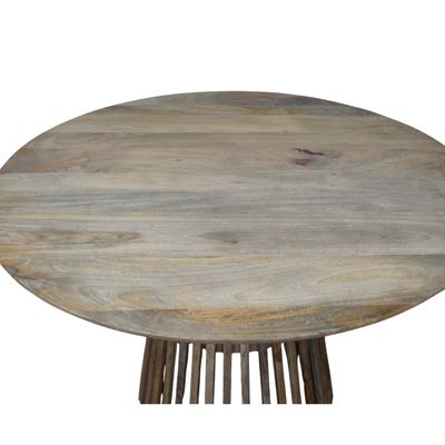 Ulm Round Dining Table - circular with slatted central column