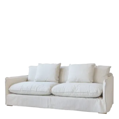 Marseilles Linen Cream & Latte Stripe Finish Large Sofa Marseilles Linen Cream & Latte Stripe Finish Large Sofa