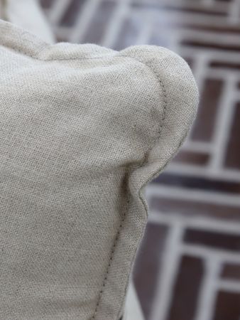 Marseilles Linen Natural Finish Large Armchair