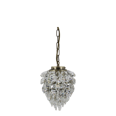 Droplet glass prism chandelier with cascading crystal-effect pendants, creating sparkling elegance and timeless luxury.
