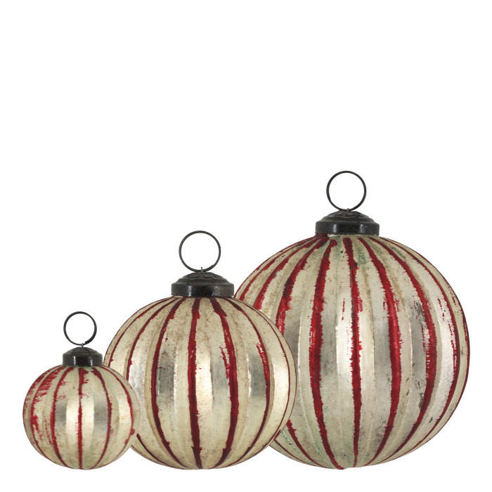 Twelfth Night Champagne & Cherry Baubles – Round. Small, Medium and Large