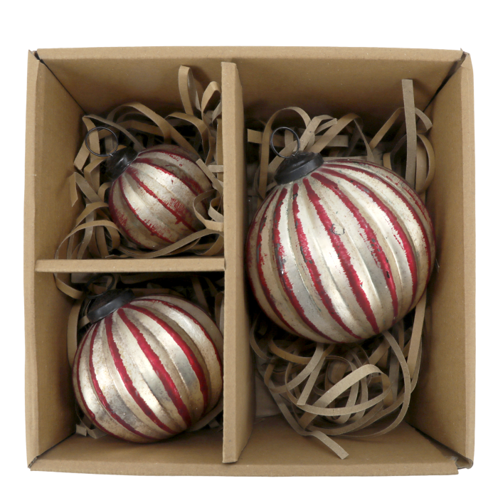 Twelfth Night Champagne & Cherry Baubles – Round. Small, Medium and Large