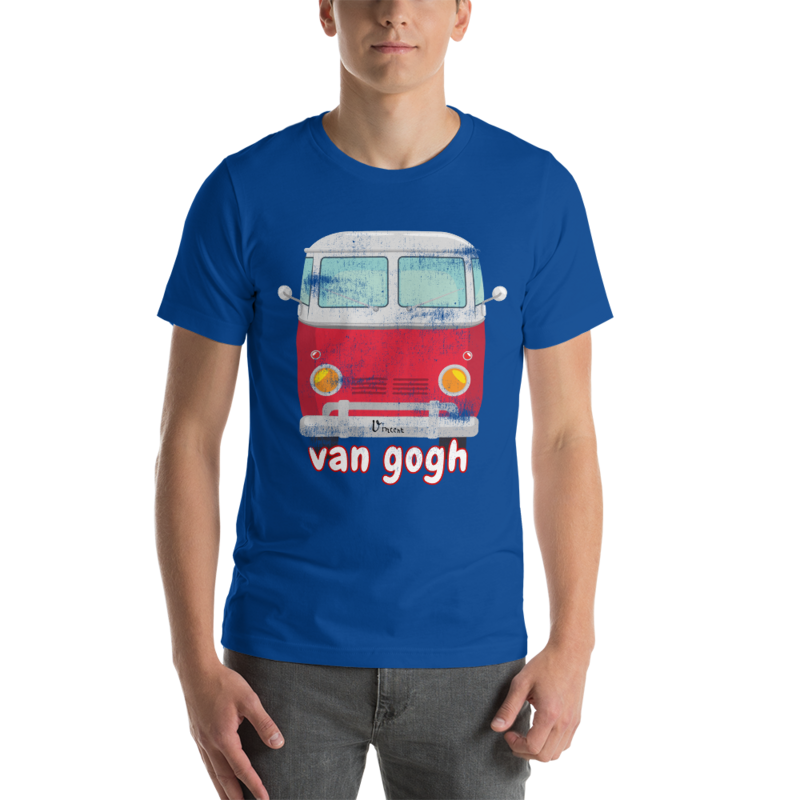 ♦A Van Called Gogh. Red Iconic Vintage Surfer Van. Van Life♦
Short-Sleeve Unisex T-Shirt