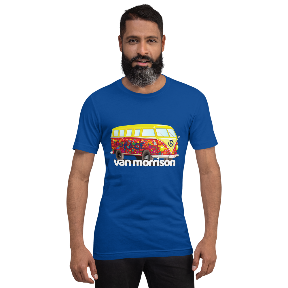 A Red Van Called Morrison. Iconic Vintage Surfer Van. ♫Van Morrison♫ Unisex T-Shirt with FREE SHIPPING.