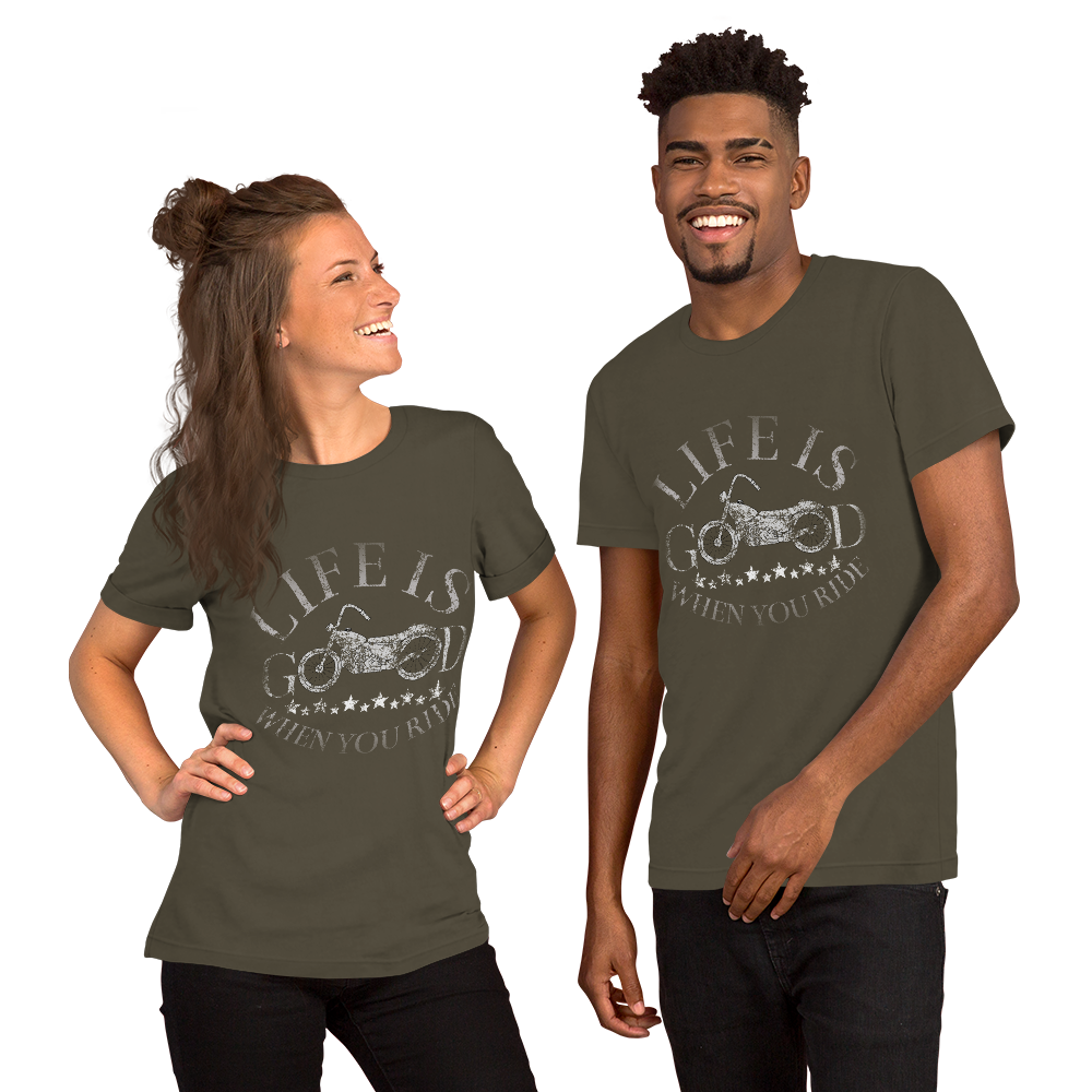 ♂Life Is Good When You Ride♂
Short-Sleeve Unisex T-Shirt