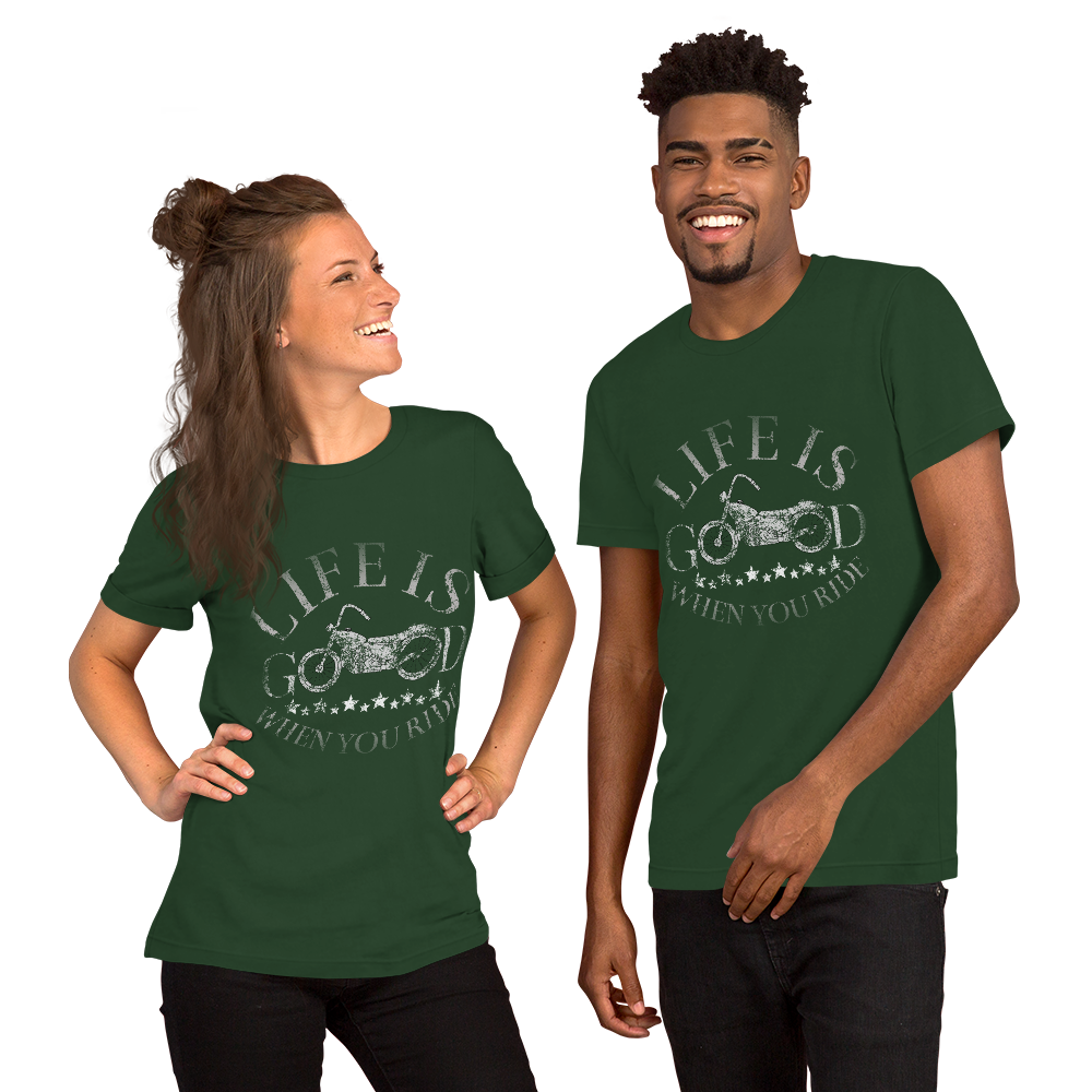 ♂Life Is Good When You Ride♂
Short-Sleeve Unisex T-Shirt