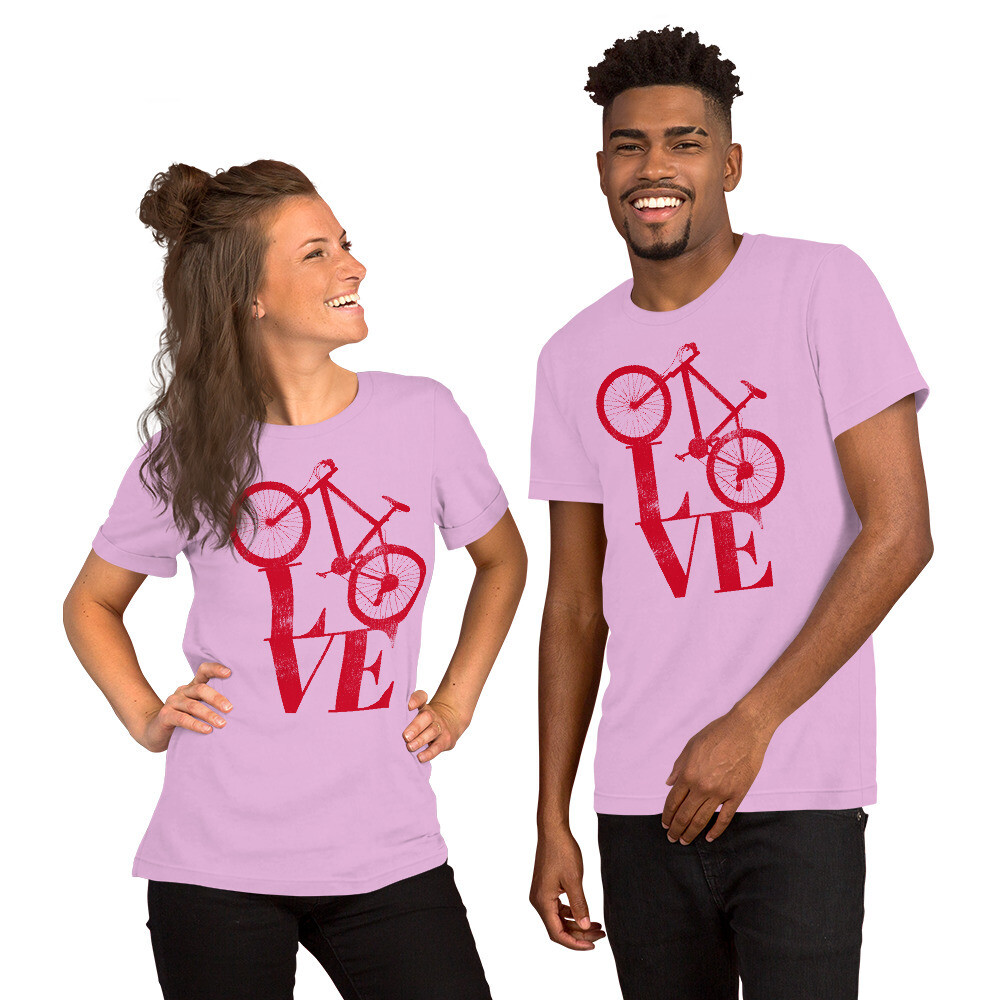 ♥Bicycle Lover&#39;s Love Bike♥ Retro Vintage Cycling Bike♥
 Short-Sleeve Unisex T-Shirt.