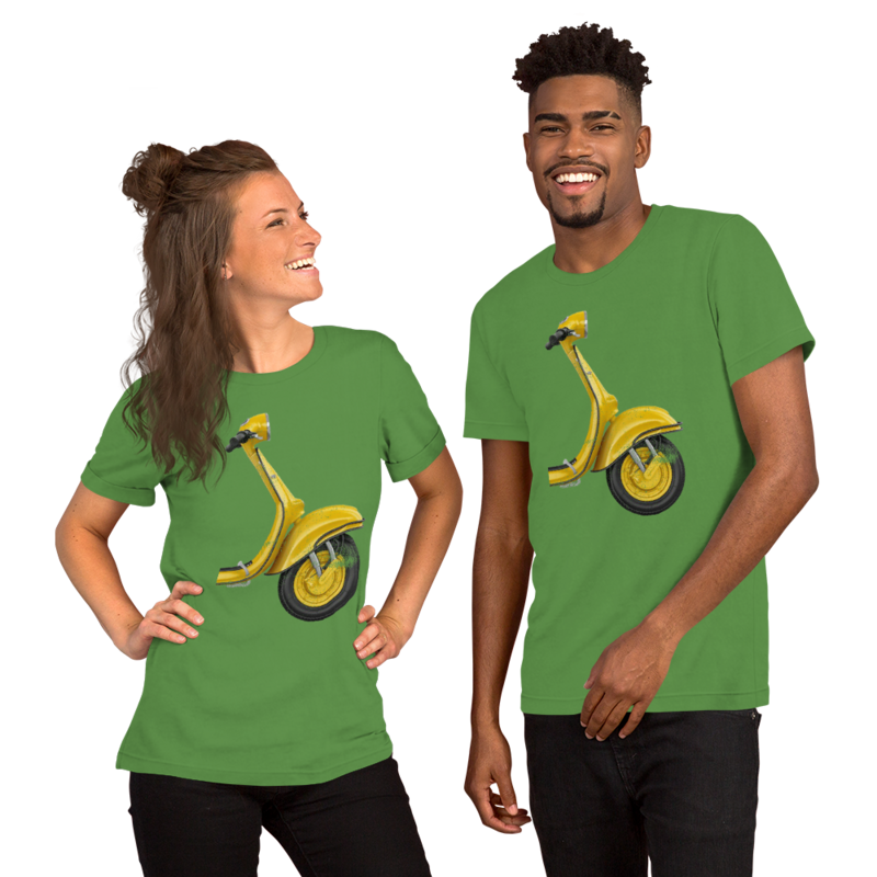 ♥Life Is Better When You Ride A Motor Scooter♥ Yellow Image.
Short-Sleeve Unisex T-Shirt.