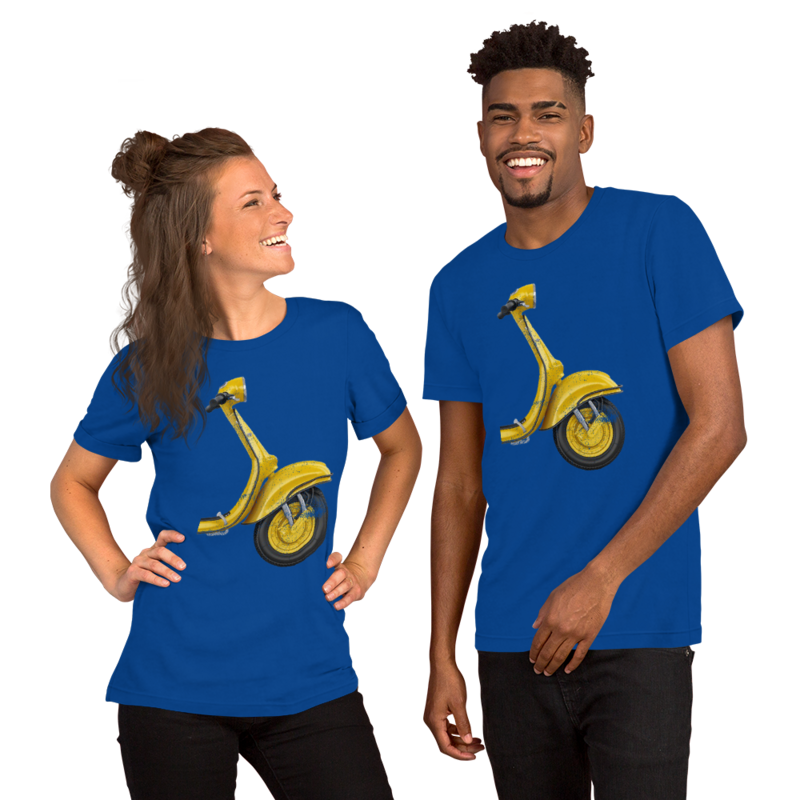 ♥Life Is Better When You Ride A Motor Scooter♥ Yellow Image.
Short-Sleeve Unisex T-Shirt.