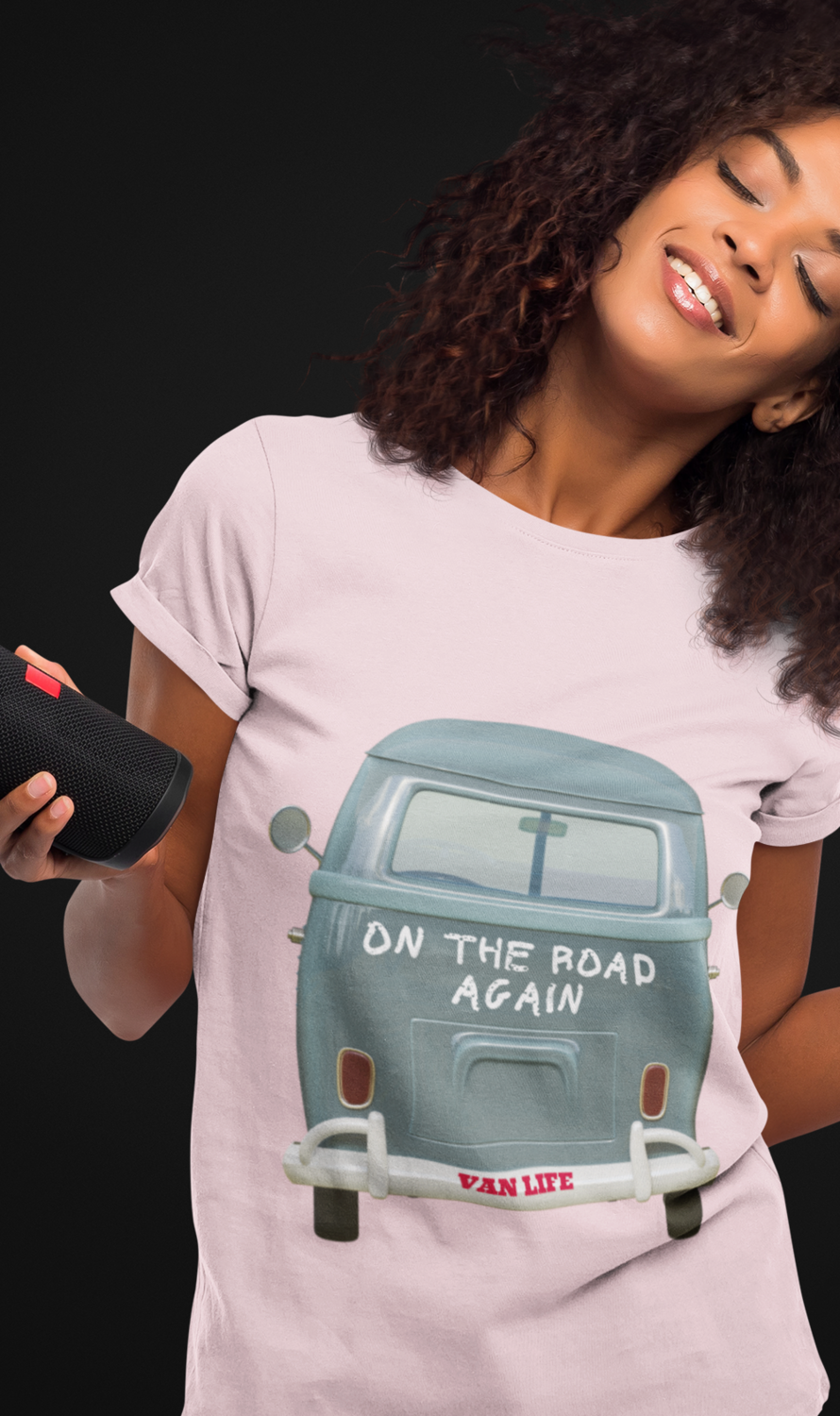 ♫On The Road Again♫ Travel and Adventure and The Good Life. Short-Sleeve  Unisex T-Shirt. (Front Print)