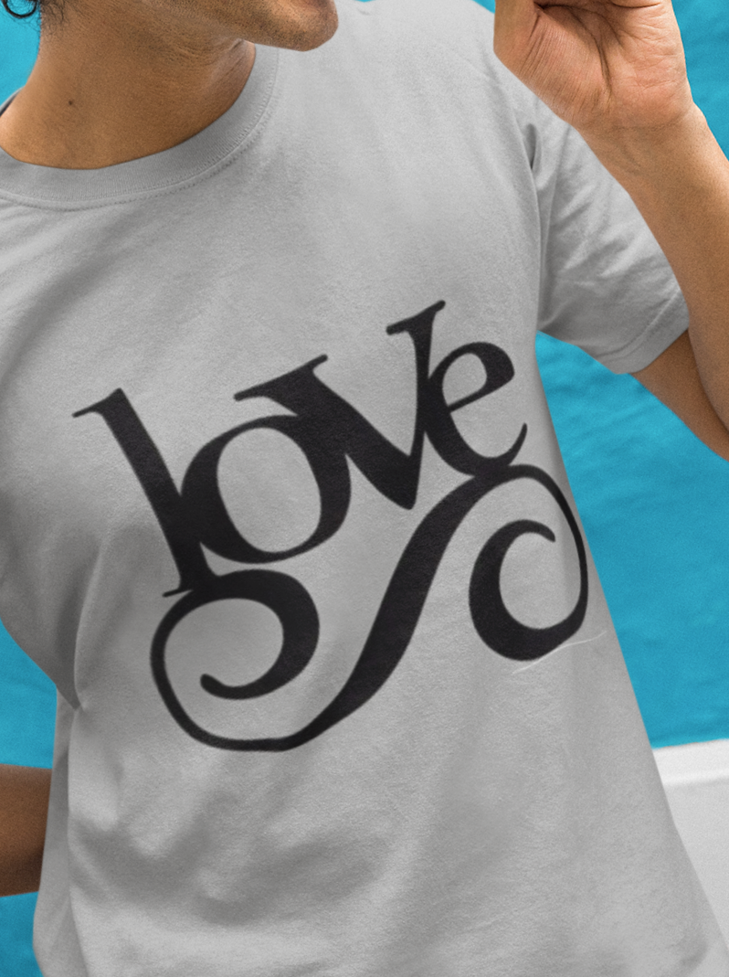 ♥LOVE, LOVE, LOVE♥ Love in Black and White. Unisex t-shirt