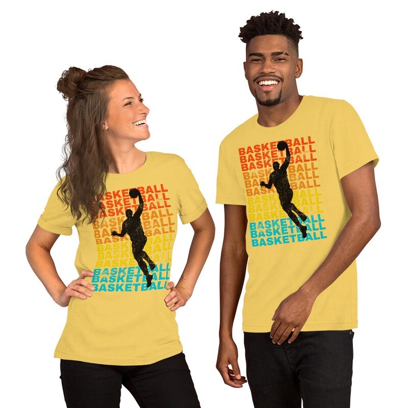 Vintage Retro Basketball T-Shirt for Basketball Players. - Unisex