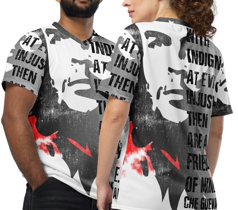 ♦Che Guevara Vintage Revolutionary Quote♦ - Camiseta unisex con estampado completo.