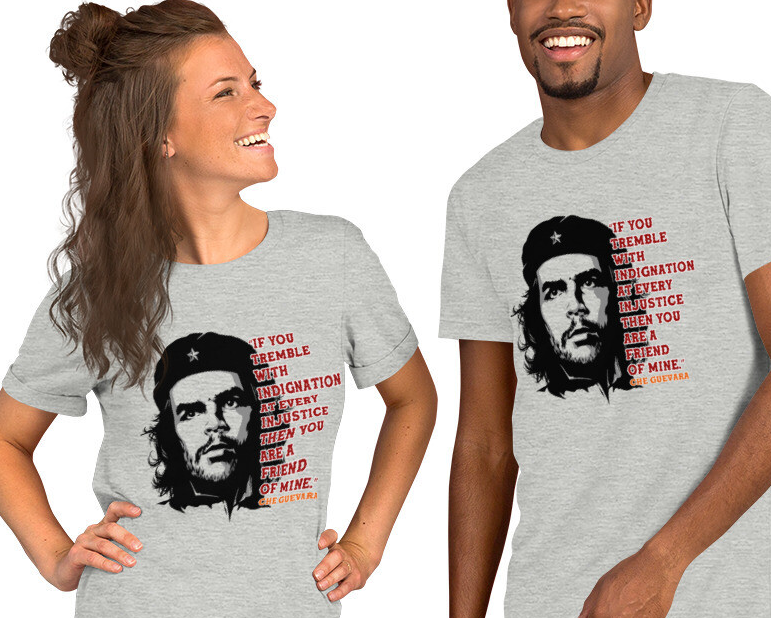 Che Guevara T Shirt Blue And Red Portrait Cuban Revolution Official