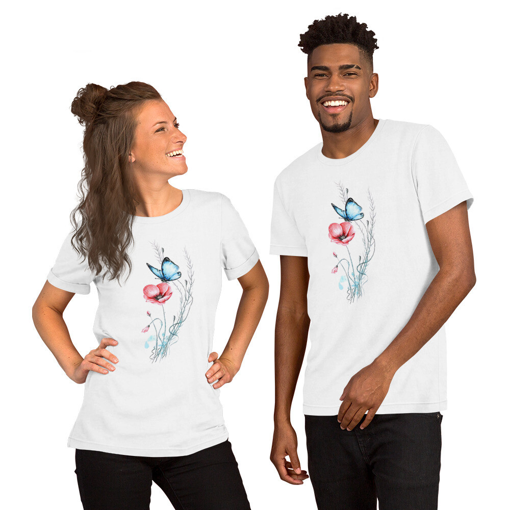 Beautiful Wildflower &amp; Butterfly Vintage &amp; Graphic Unisex t-shirt