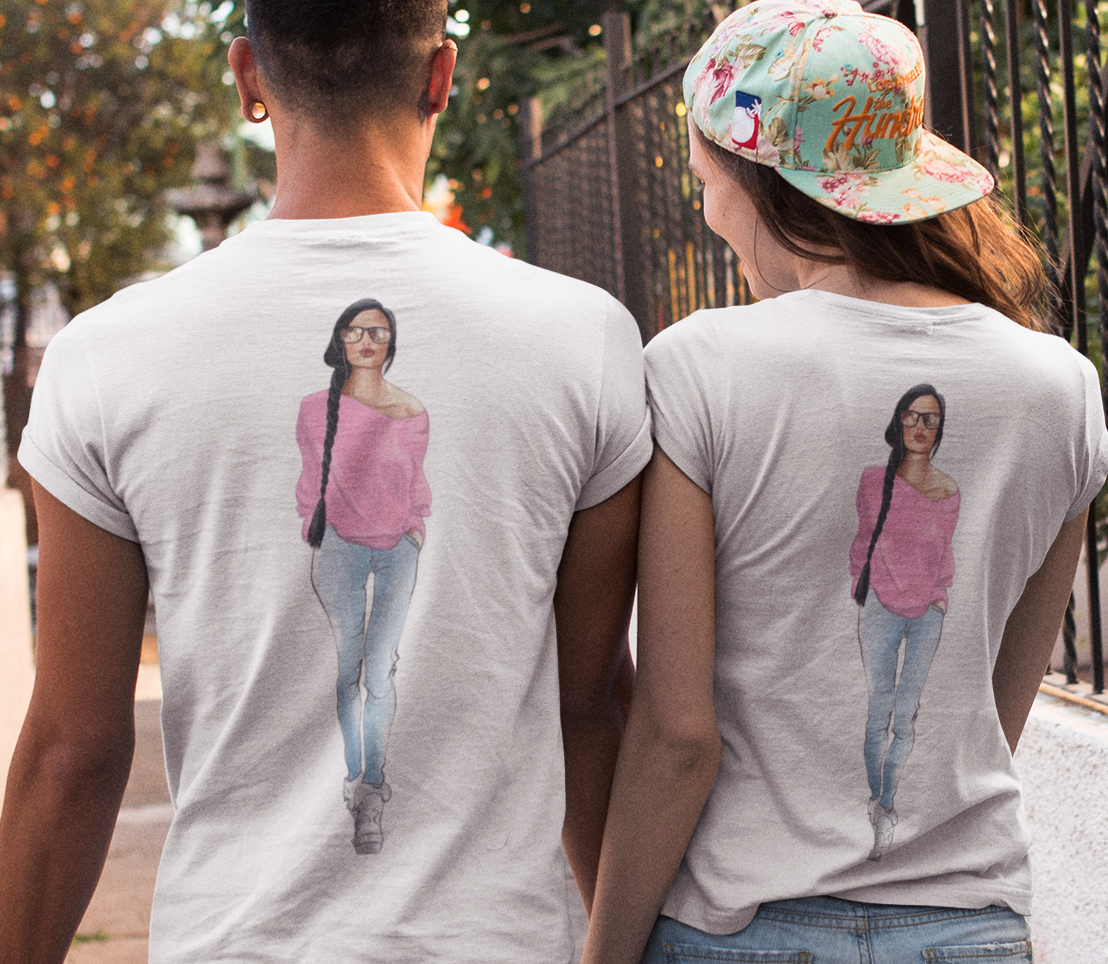 SEXY GIRL. Printed Front and Back. Unisex t-shirt