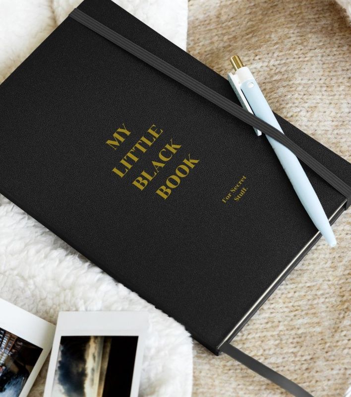 MY LITTLE BLACK BOOK. Hardcover bound notebook