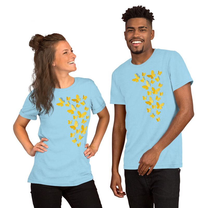 GOLDEN BUTTERFLIES. Unisex t-shirt