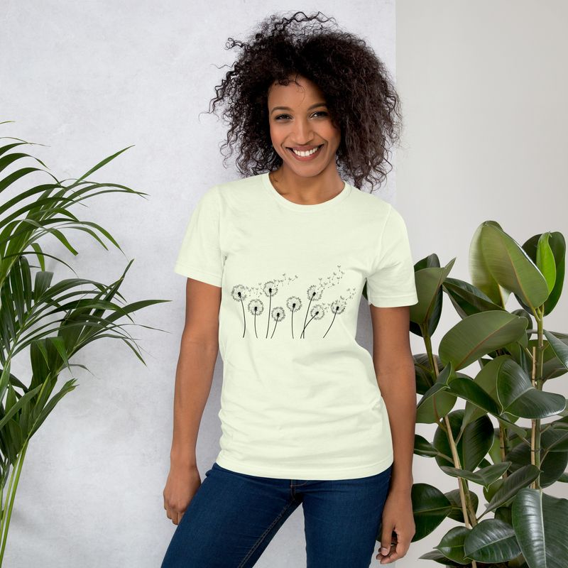 DANDELION. Some see a weed. Others see a wish. Unisex t-shirt