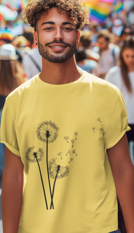 BLOW ON ME AND WISH. DANDELION. Some See A Weed. Others See A Wish. Unisex t-shirt