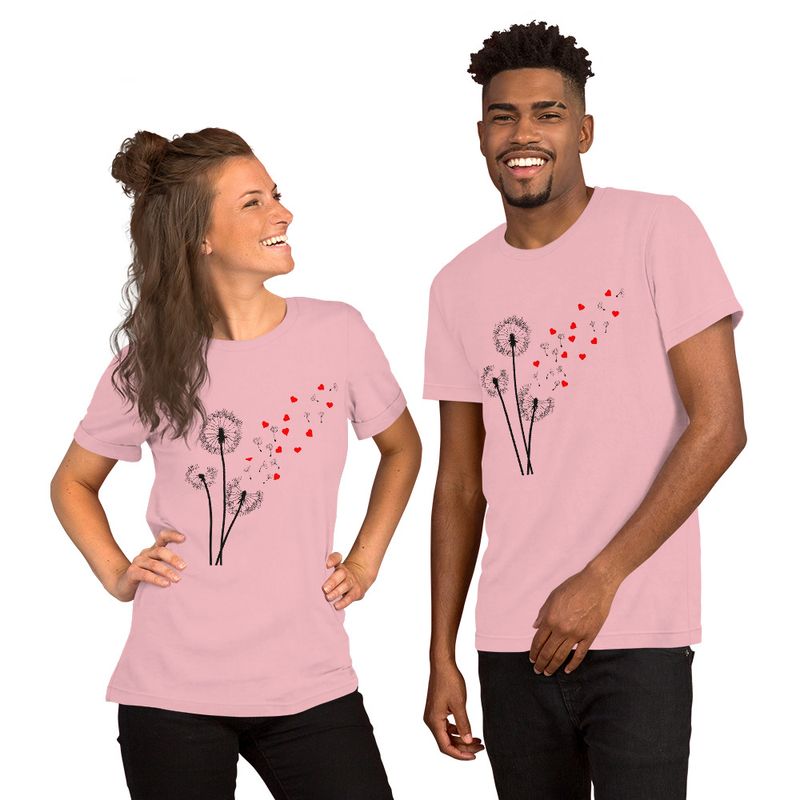 DANDELIONS AND HEARTS Unisex T-Shirt