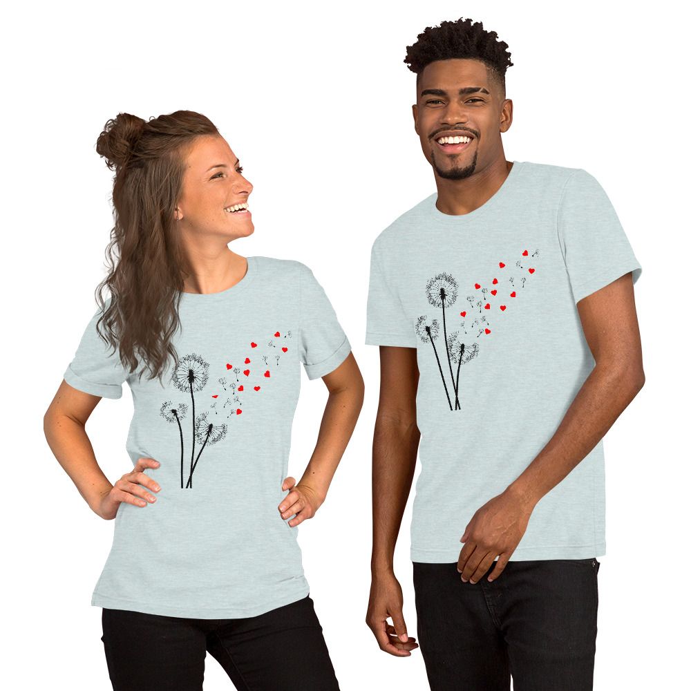 DANDELIONS AND HEARTS Unisex T-Shirt