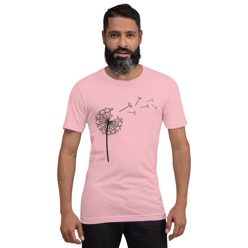 BLOW ON ME AND WISH. DANDELION. Some See A Weed. Others See A Wish. Unisex T-Shirt