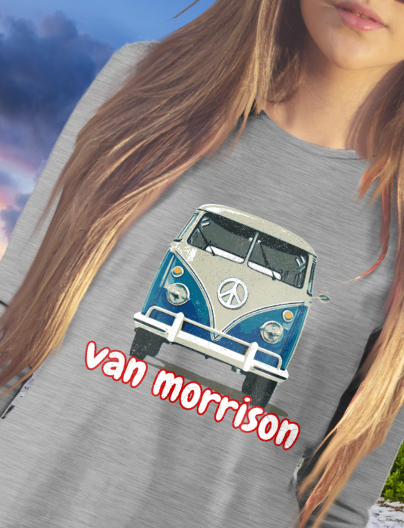 ►A Van Called Morrison. Vintage Surfer and Camper Van. Van Life◄ Unisex T-Shirt with FREE SHIPPING.