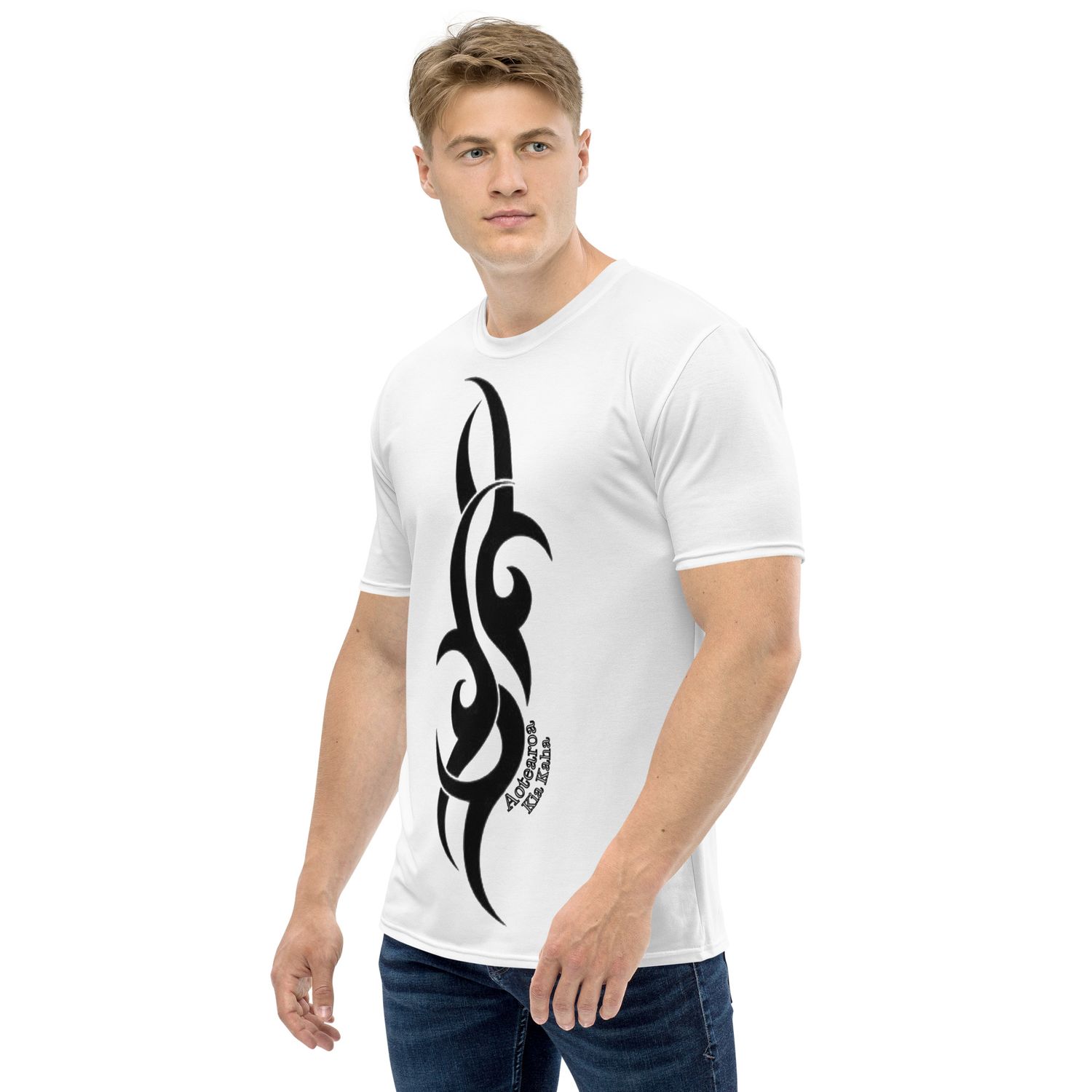 • Tatouage tribal maori traditionnel et authentique. AOTEAROA• T-shirt unisexe entièrement imprimé.  LIVRAISON GRATUITE.