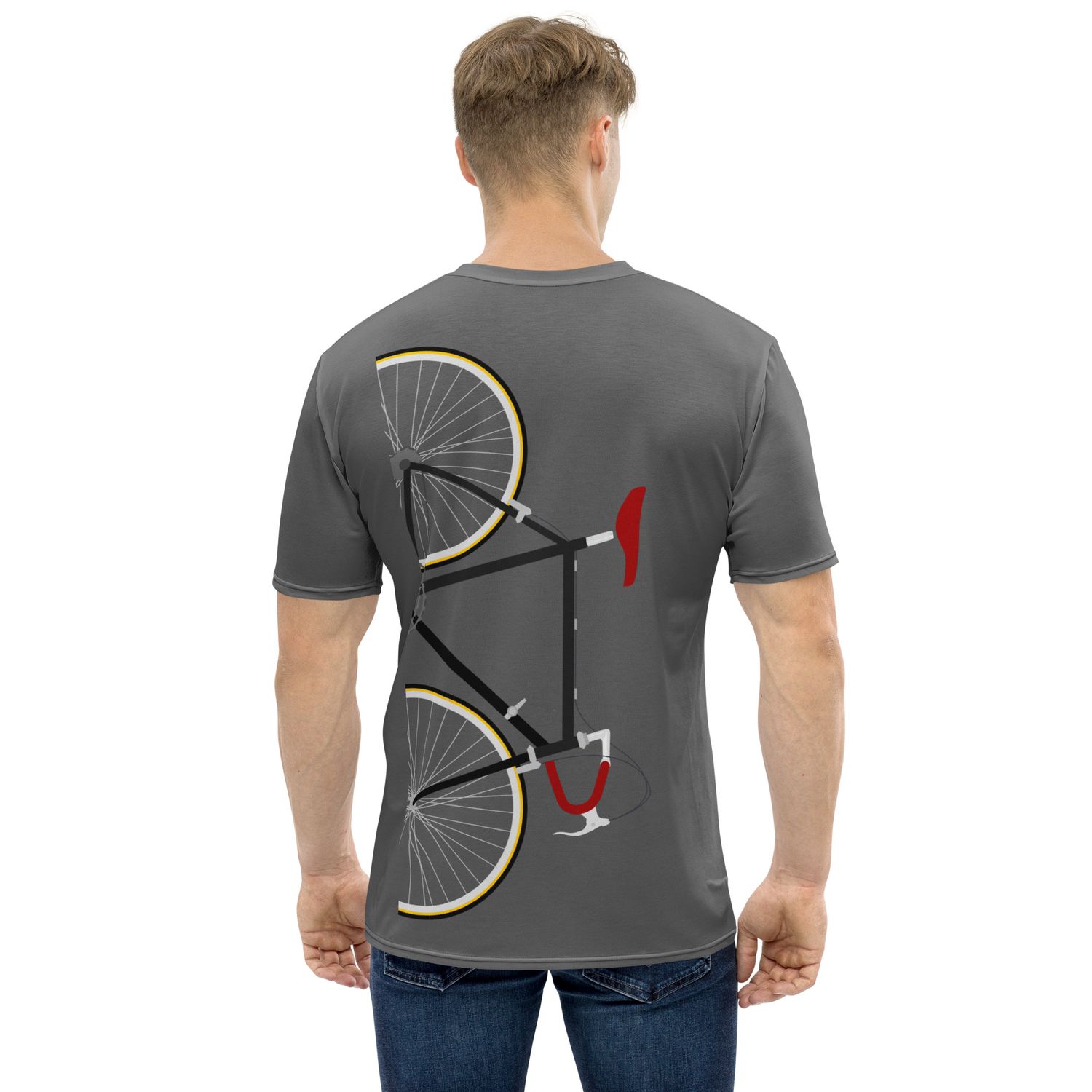 Man&#39;s Racing Bicycle All-Over Print T-shirt