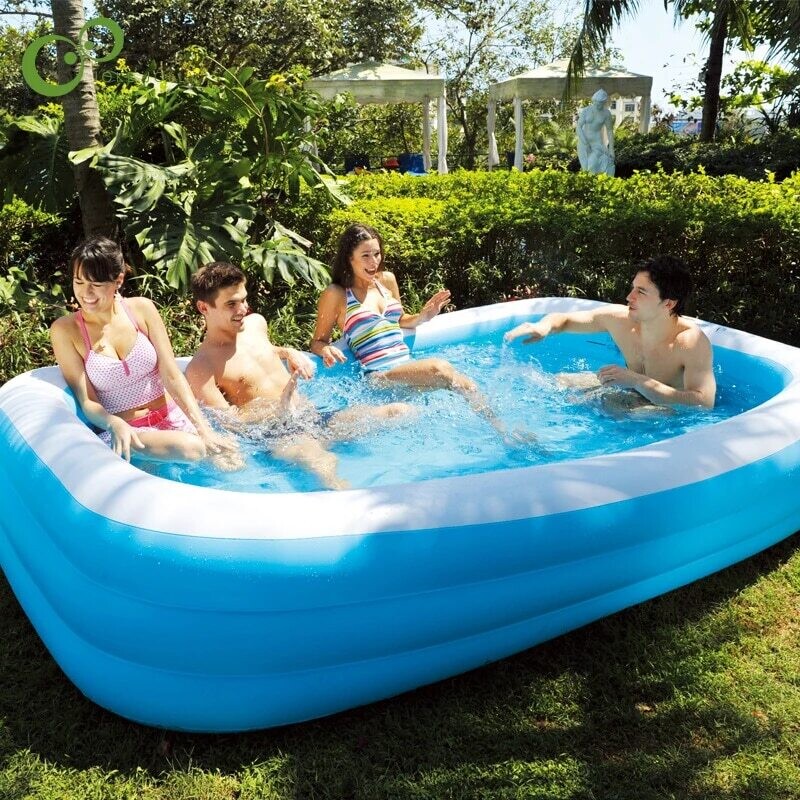 Inflatable Swimming Pool Thickened Family Lounge Pool for Kids Adults Oversized Kiddie Pool Outdoor Blow Up Pool 5 Sizes