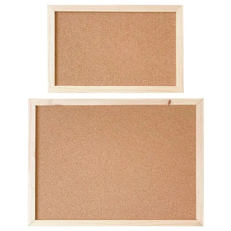 Durable Cork Wood Wall Hanging Message Bulletin Board Frame Notice Note Memo Board For Home Office Shop School Photo Background