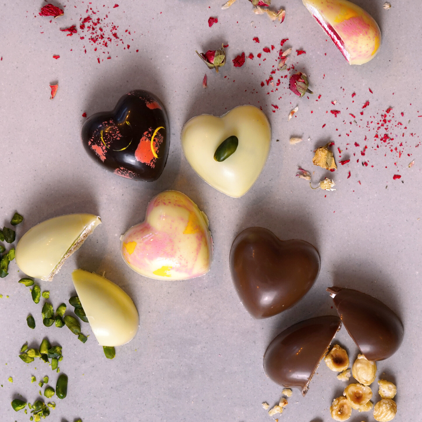 Chocorons-Herzpraline im Tütchen
