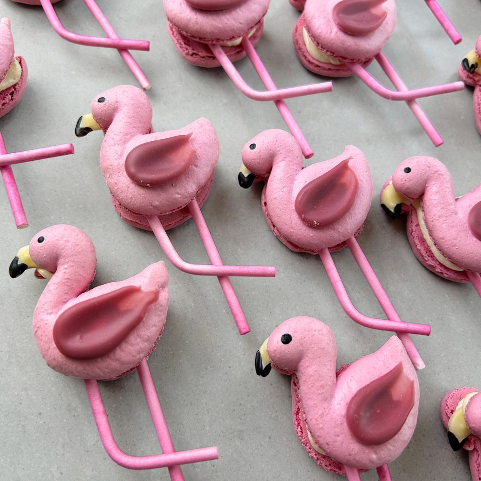 Flamingo Makrönchen