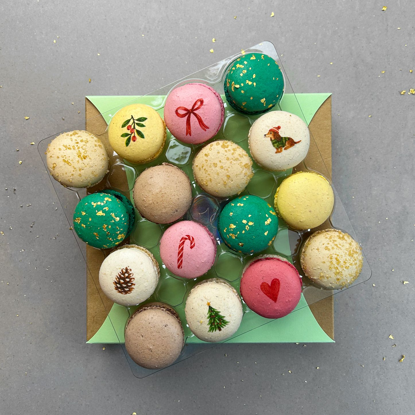 16er Weihnachtsmacarons