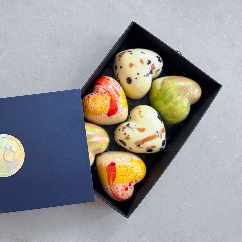 6er-Box Chocorons-Herzpralinen Herbst-Edition