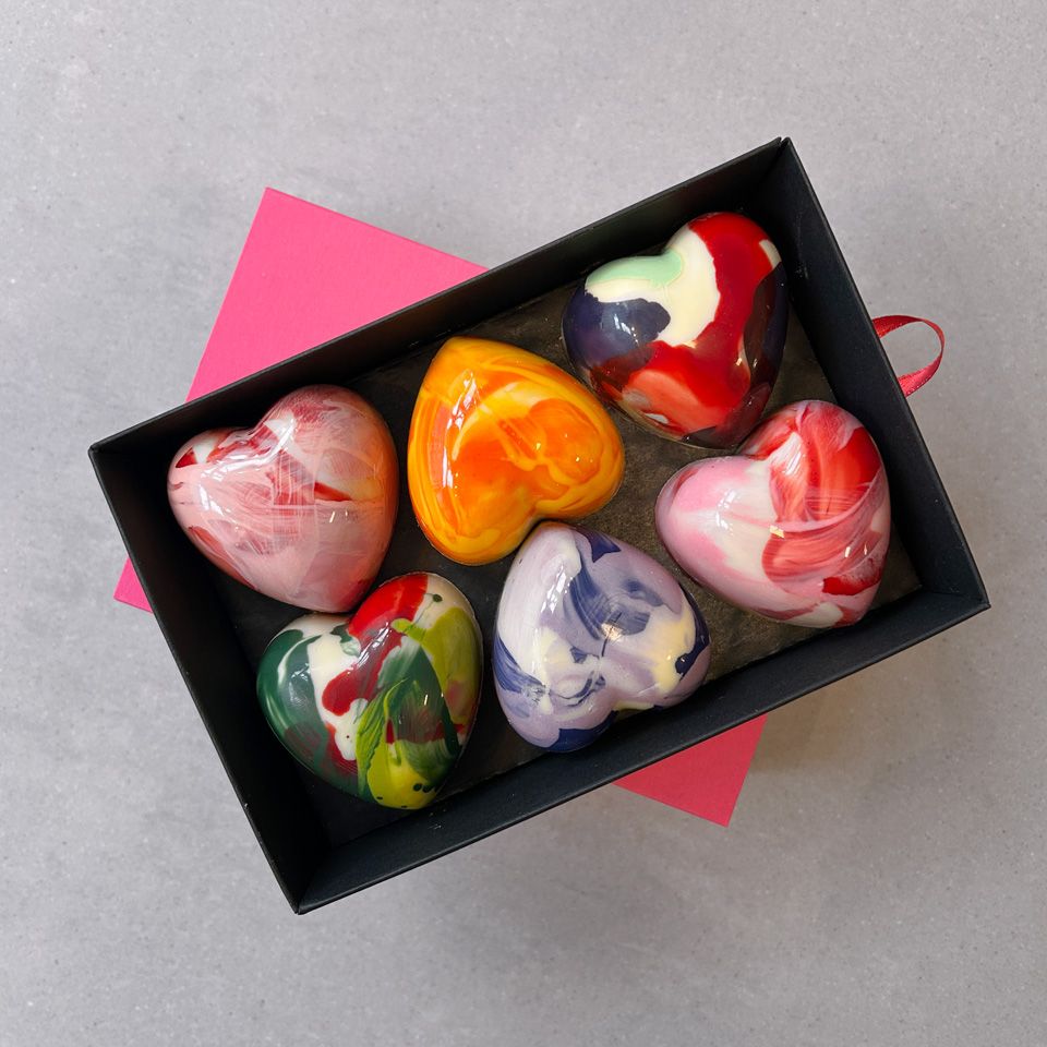 6er-Box Chocorons-Herzpralinen