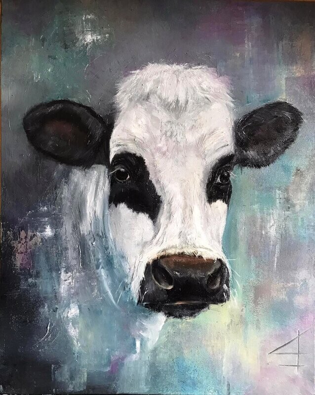 Zwartbonte in blauw