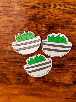 Bowl plant stickers (normal size, set of 3)