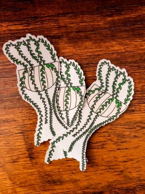Vine Plant stickers (normal size, set of 3)