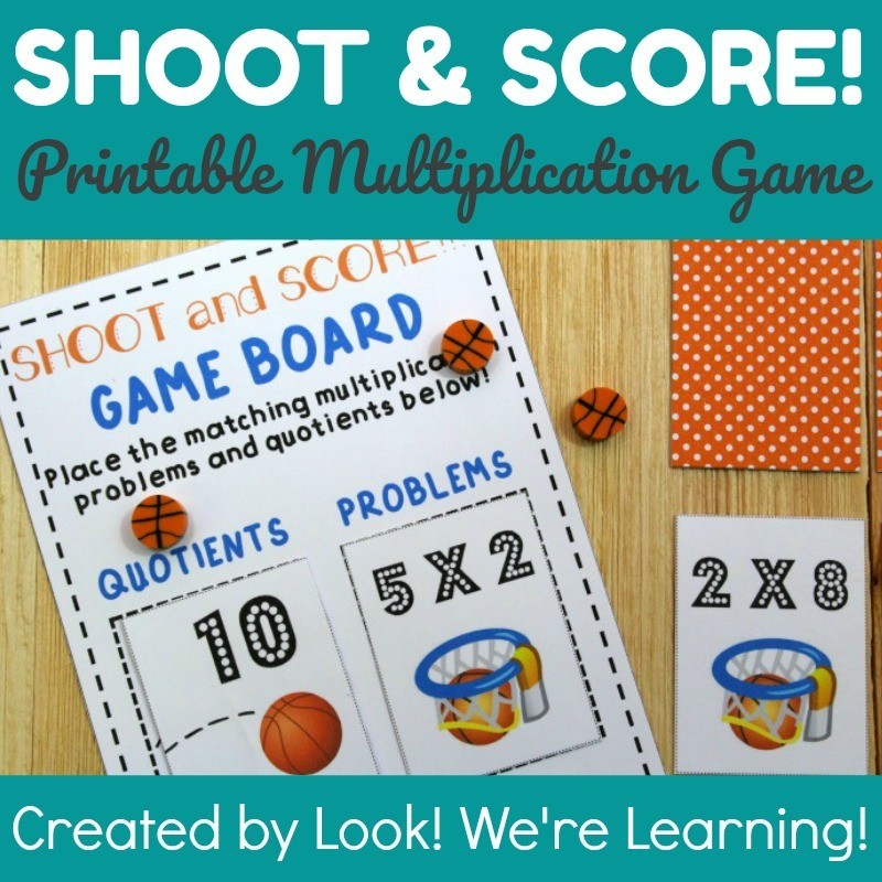 Shoot And Score Printable Multiplication Game