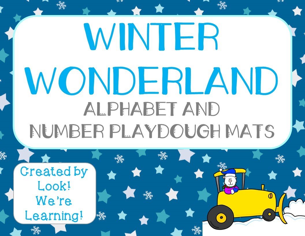Preschool Playdough Mats: Winter Literacy Mats Preschool Playdough Mats: Winter Literacy Mats