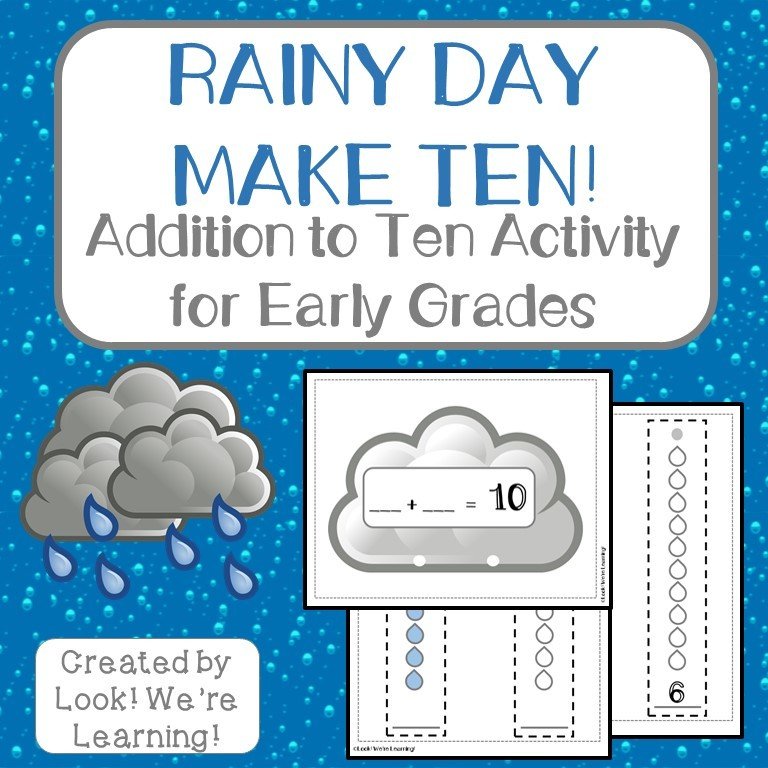 Rainy Day Make Ten Addition Activity Rainy Day Make Ten Addition Activity