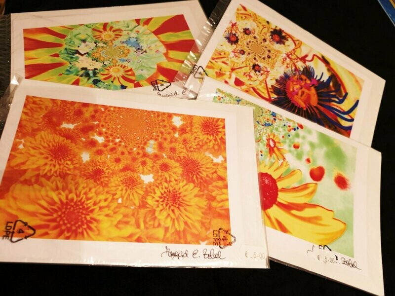 Set 4 Briefkarten DIN A 5 mit Umschlag