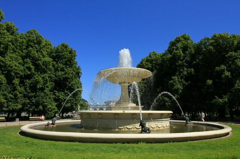 Fotografie Warschau Brunnen